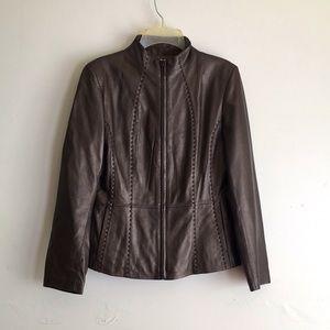 Vintage Coldwater Creek Pewter Genuine Leather